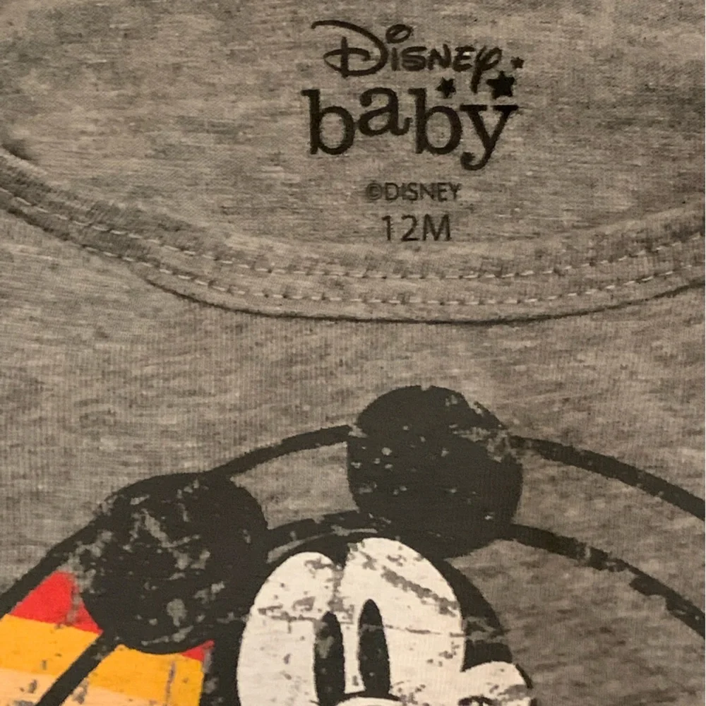 Disney 12 Mth Baby Mickey Mouse Onesie Lot 3 NEW ONE-piece bodysuits Infant - Picture 6 of 7